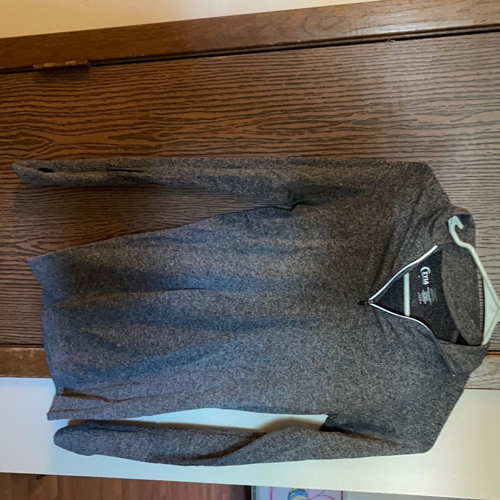 Black Heather performance long sleeve T